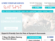 Tablet Screenshot of gympieveterinaryservices.com